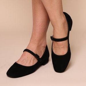 Intentionally Blank Kemp Black Suede Mary Janes 10